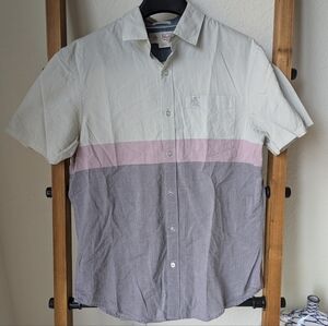Original Penguin Men's Colorblock Short Sleeve Button Down Shirt - Size S
